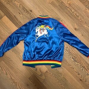 unique vintage x Rainbow Bright Bomber Style Jacket